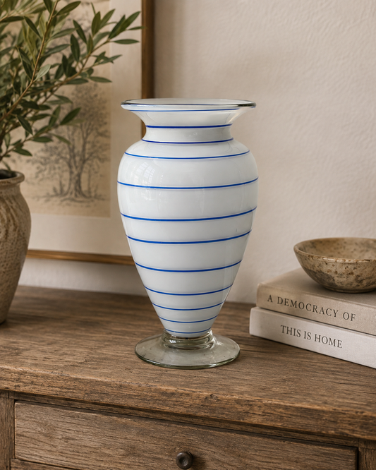 Hand-blown art glass vase