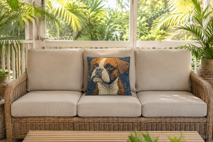 Boxer Portrait 16" Decorative Pillow Cover