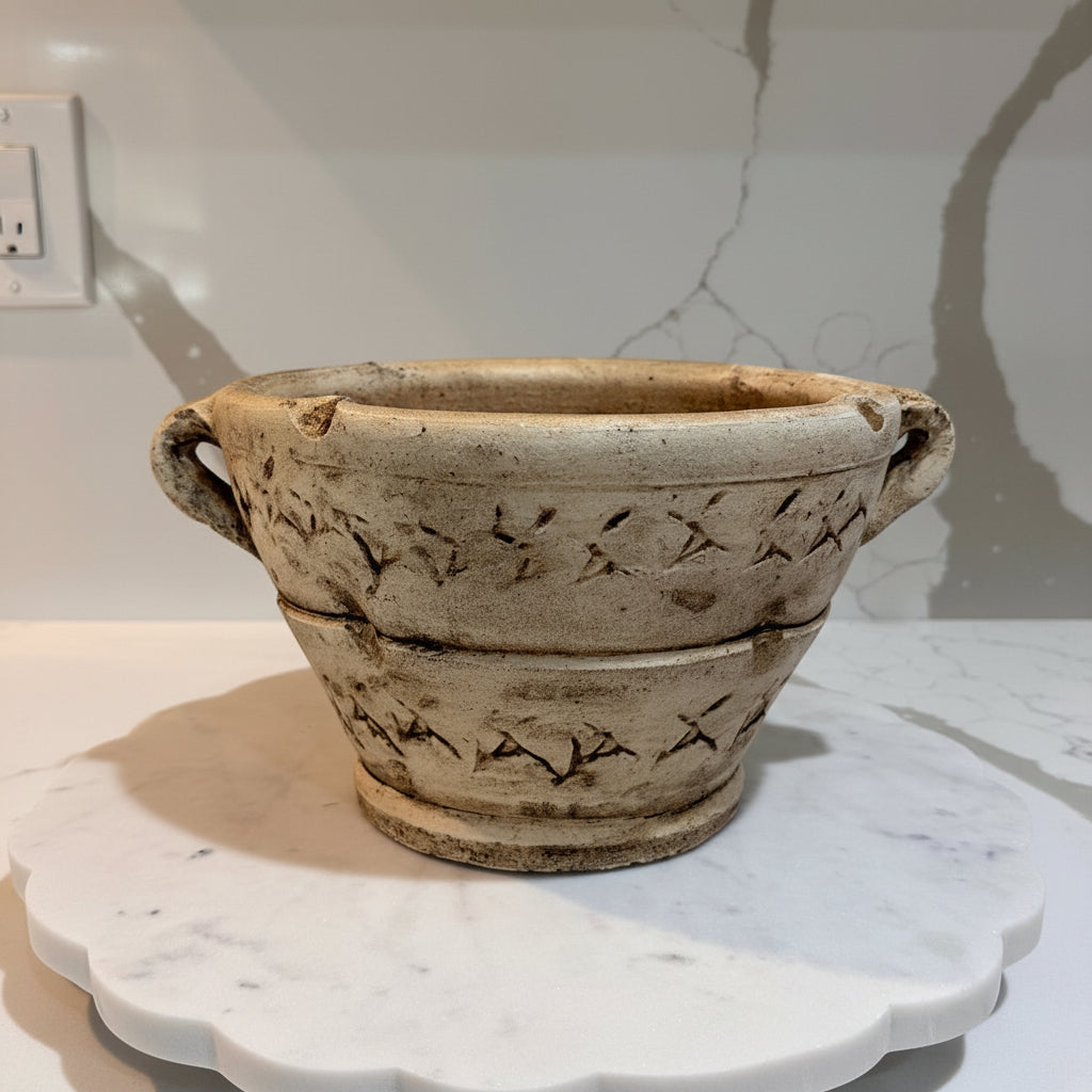 Weathered clay planter