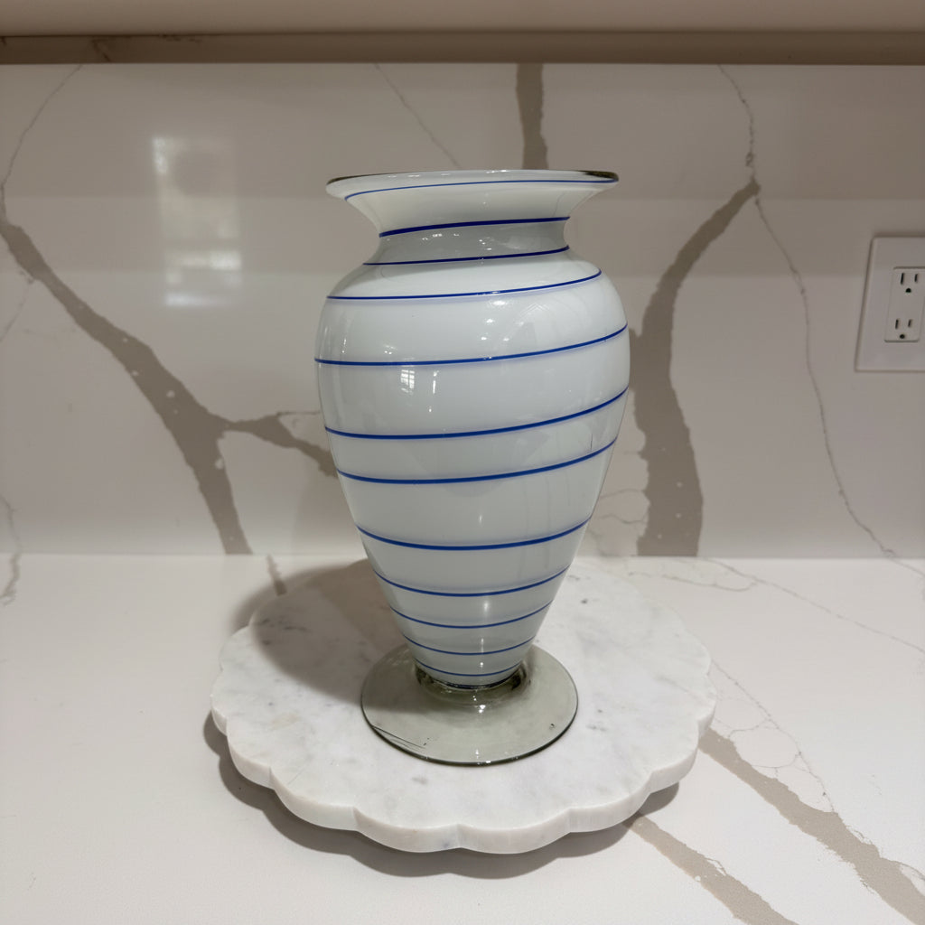 Hand-blown art glass vase
