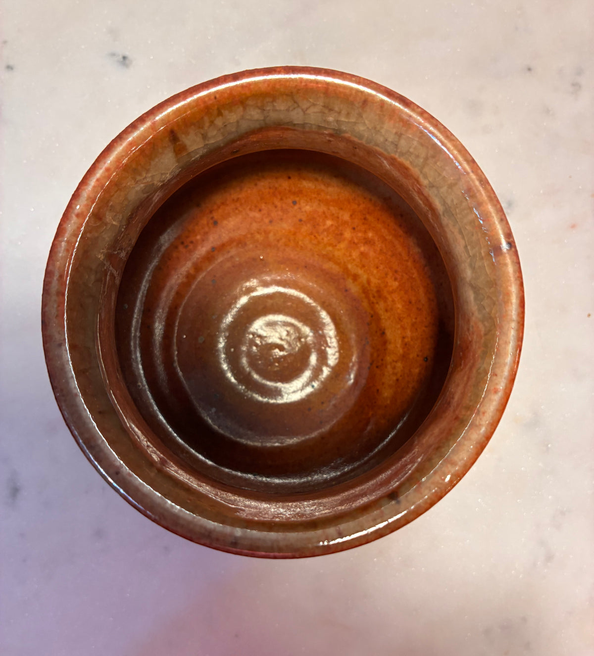 Vintage Studio Pottery Vase with Carved Leaf Design