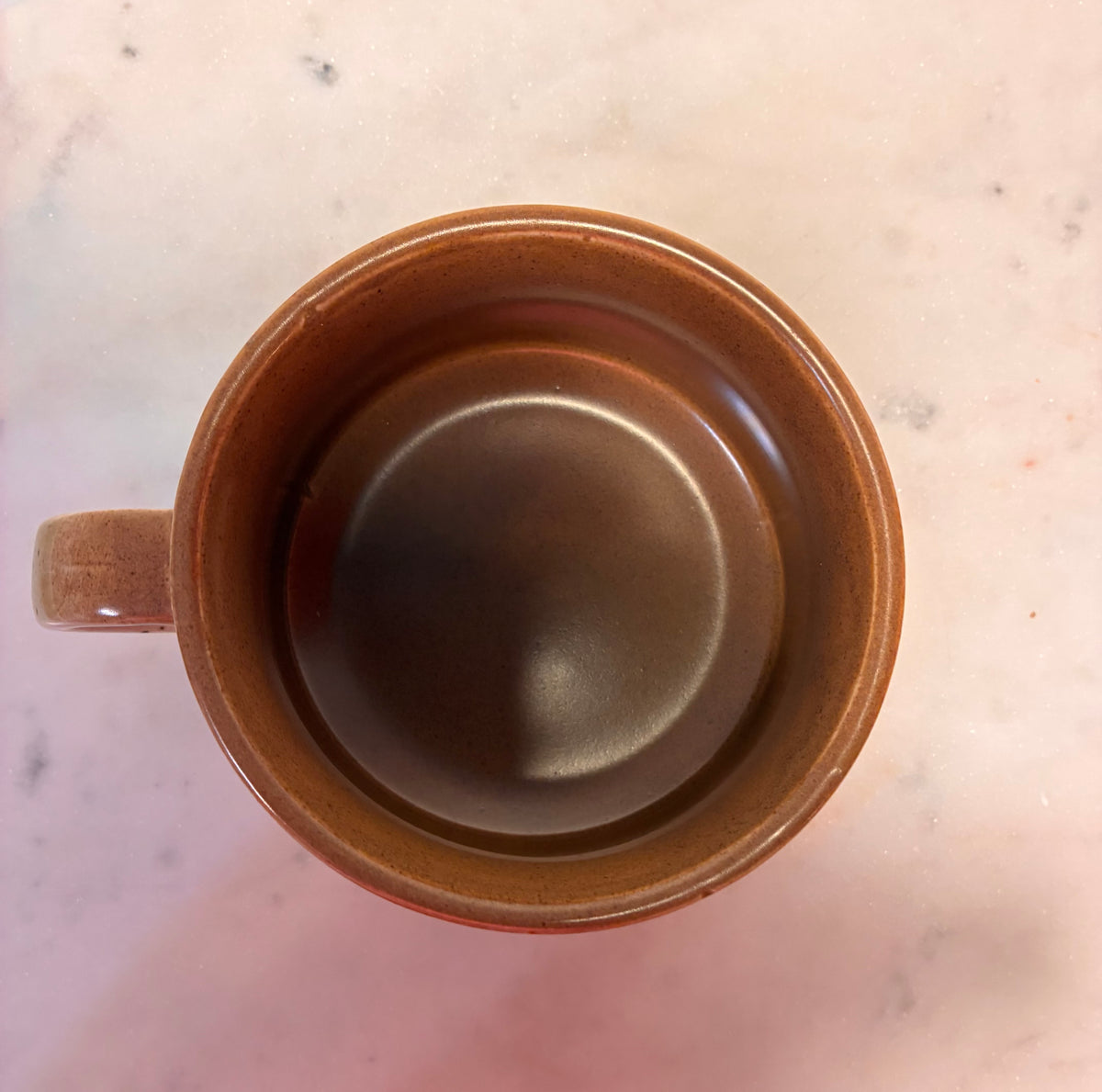 Vintage Studio Pottery Stoneware Mug – Speckled Oatmeal & Caramel Brown