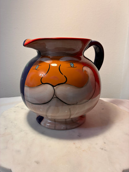 Vintage Artimino St. Nicholas Hand-Painted Ceramic Santa Pitcher