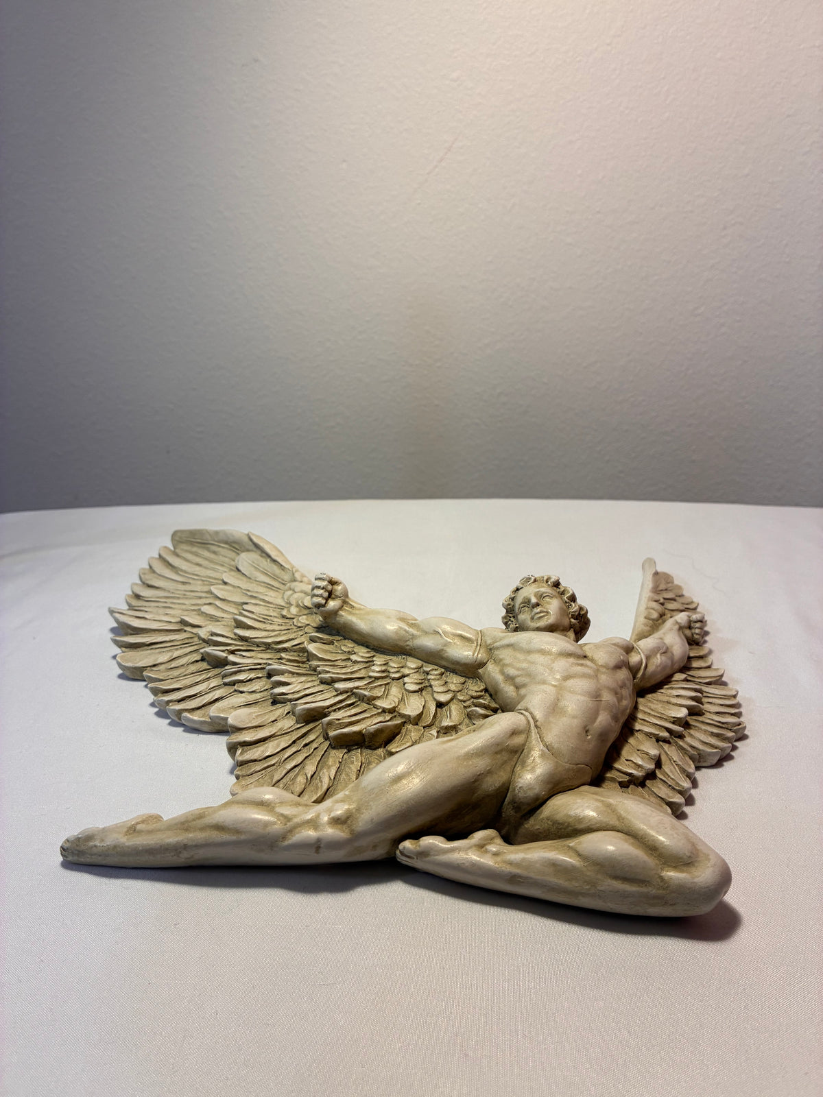 Vintage Neoclassical Male Angel Wall Plaque
