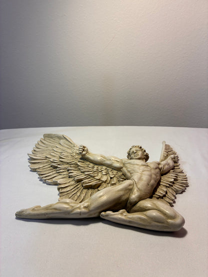 Vintage Neoclassical Male Angel Wall Plaque