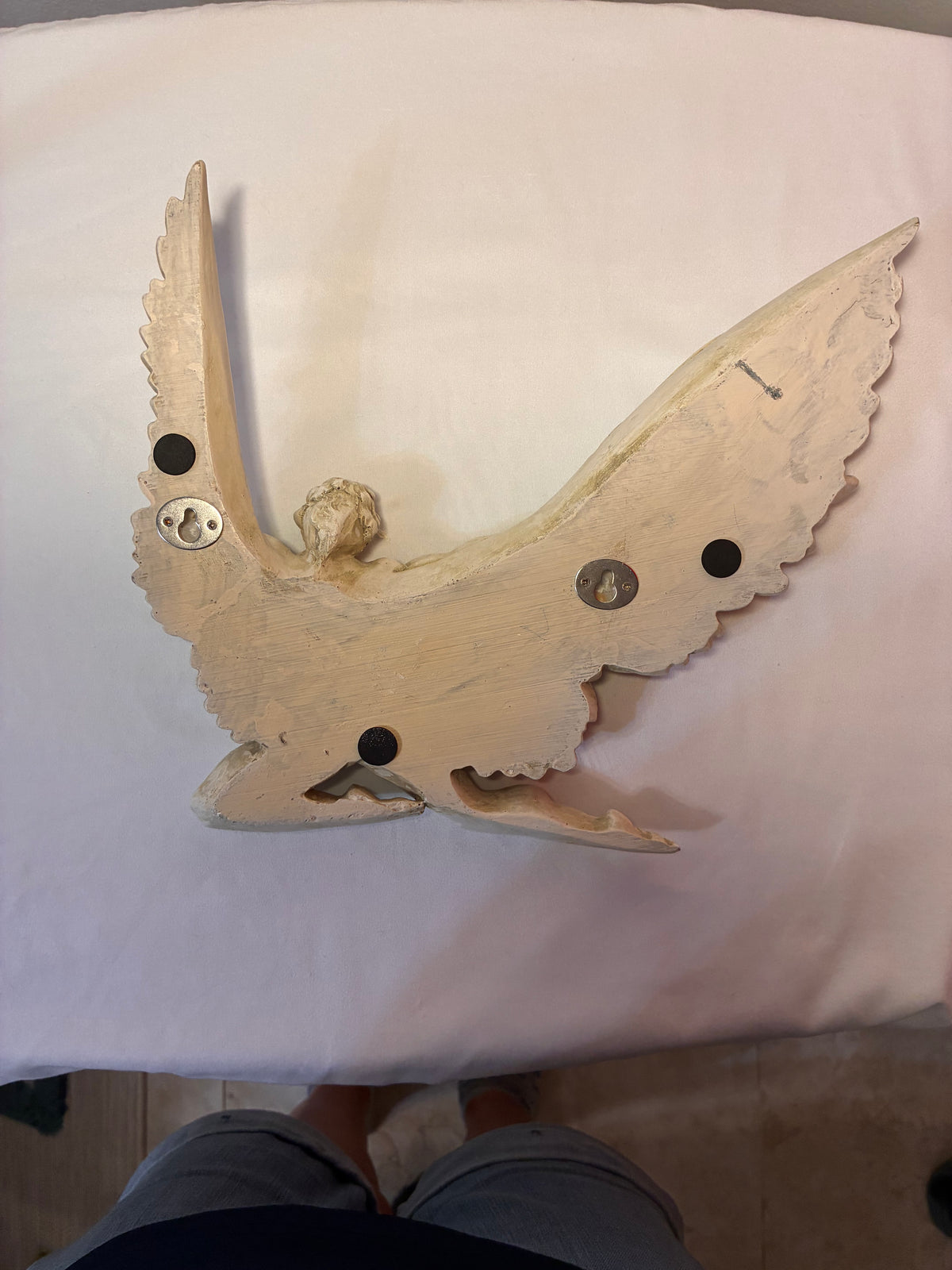 Vintage Neoclassical Male Angel Wall Plaque