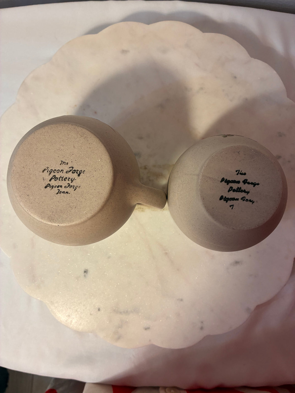 Vintage Pigeon Forge Pottery Creamer & Sugar Bowl Set