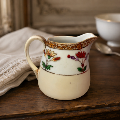 Antique Noritake Morimura Hand-Painted Nippon Floral Creamer